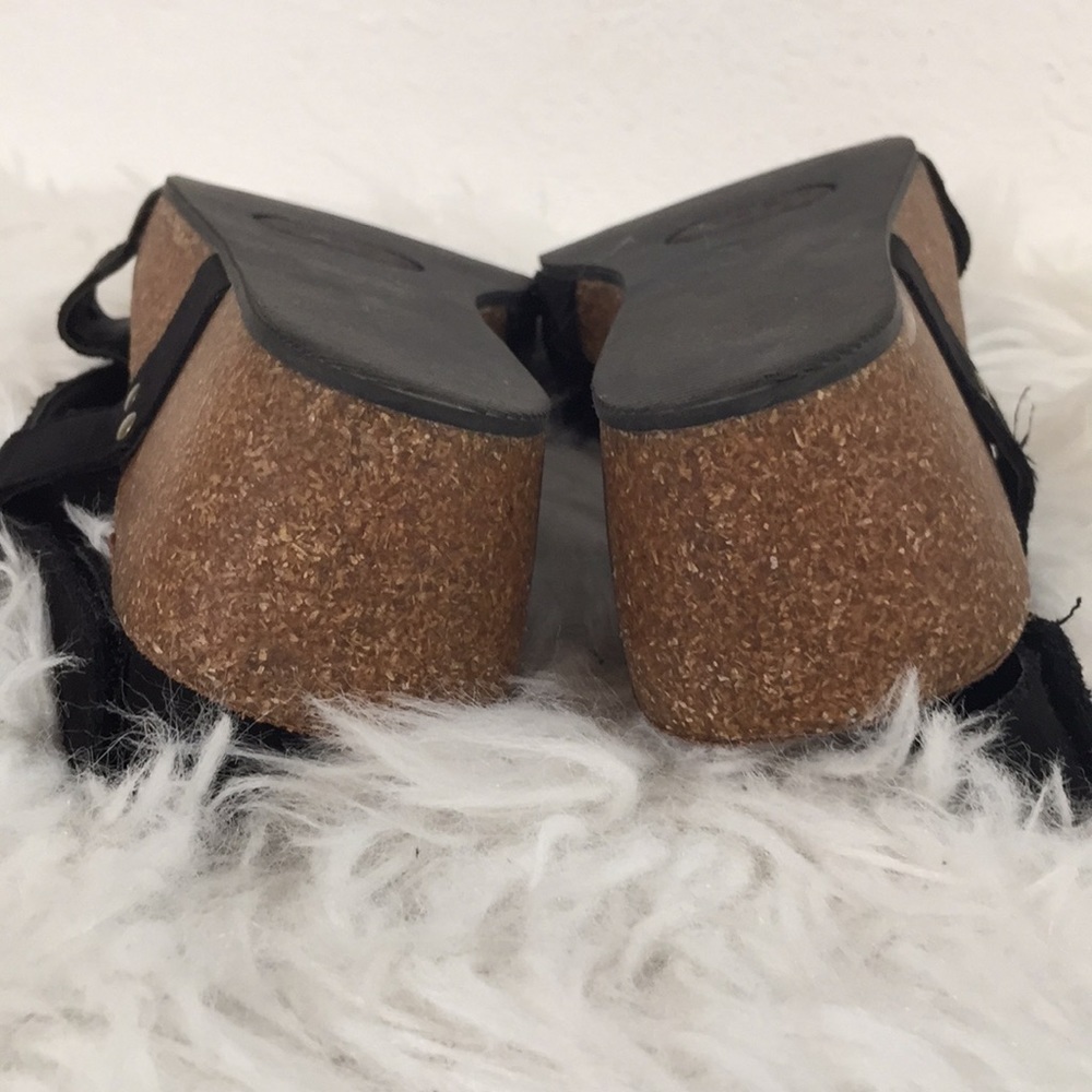 Me Too Womens LOLA Wedged Sandal Black size 8 - Picture 7 of 9